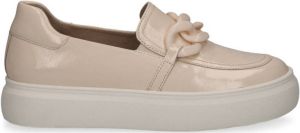 Caprice Vanity lakleren loafers met ketting ecru