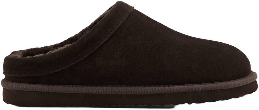Casa mia suèdelook pantoffels bruin