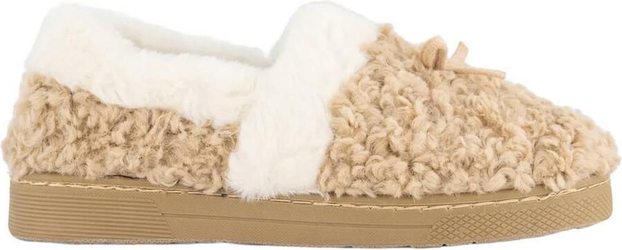 Casa mia teddy pantoffels beige