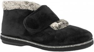 Casa mia Zwarte pantoffel klittenband