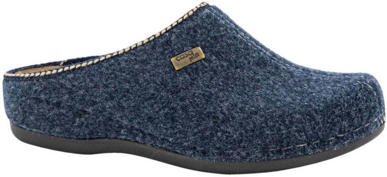 Casa Mia Donkerblauwe instap pantoffel