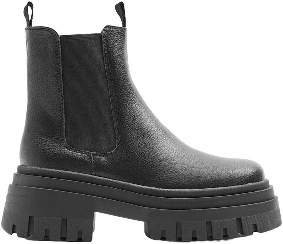 Catwalk chunky leren chelsea boots zwart