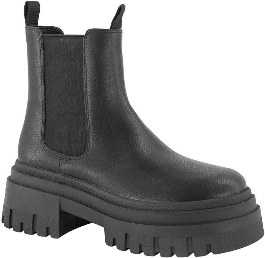 Catwalk chunky leren chelsea boots zwart - Foto 2