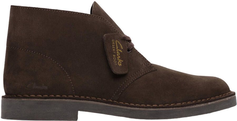 Clarks Veterboot Desert Boot Evo Donkerbruin Verwisselbaar Voetbed