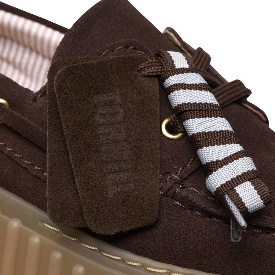 Clarks Torhill Boat Dames Veterschoenen Dark Brown Suede - Foto 2