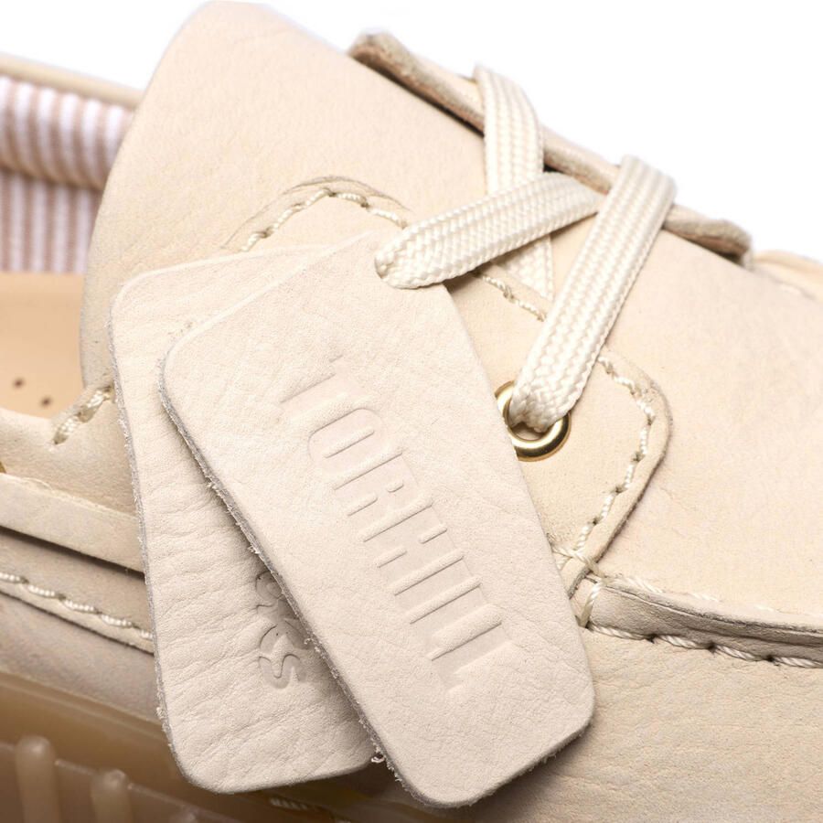 Clarks TORHILL BOAT Dames veterschoenen Wit beige - Foto 2