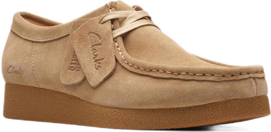 Clarks WALLABEE~EVO~SH~~~~~~~~~~~~~~~ Dames veterschoenen Wit beige