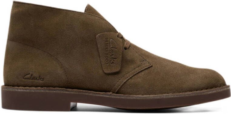 Clarks Wallabee evo suède bootschoenen met panterprint cognac