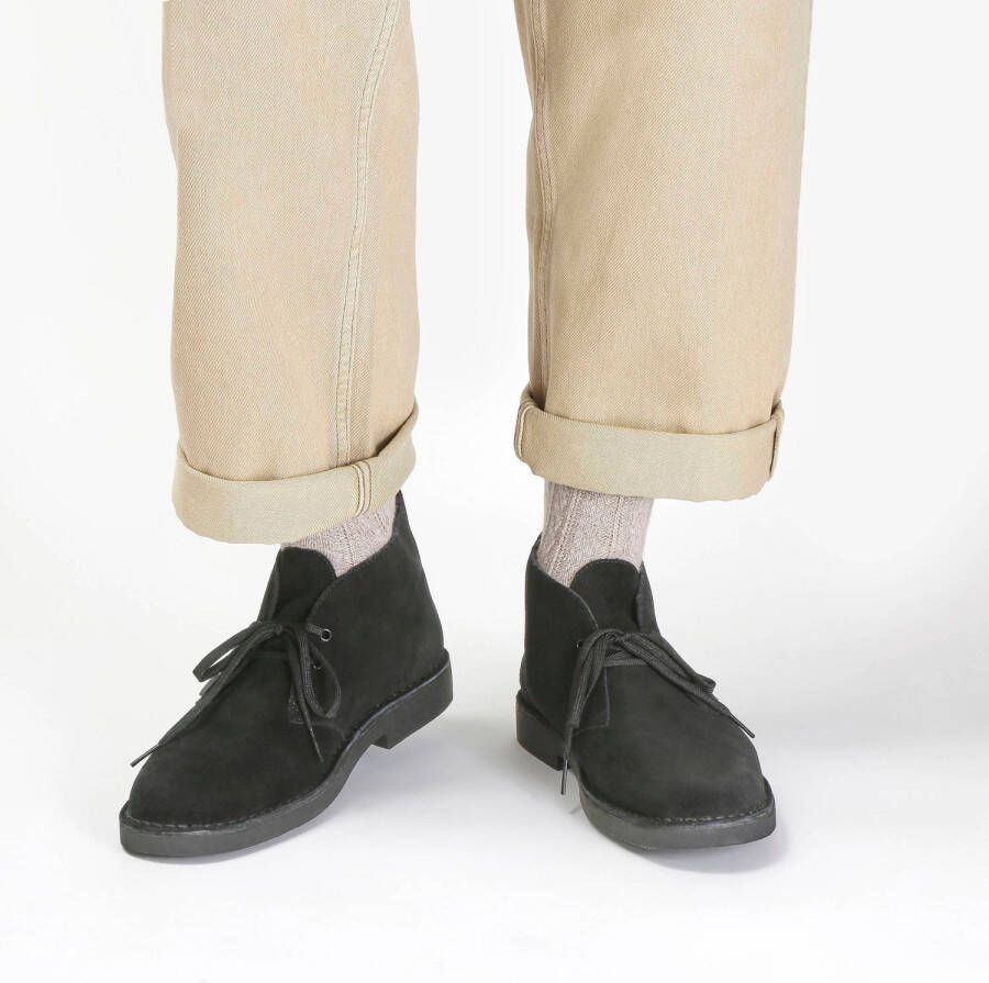 Clarks Evo suède veterboots zwart