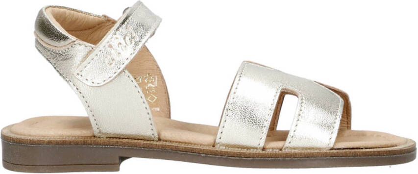 Clic! Carrara leren sandalen zilver
