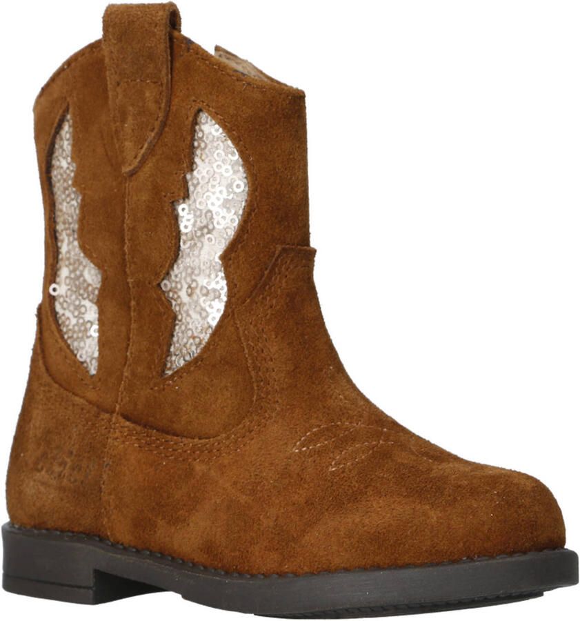 Clic! suède cowboylaarzen cognac