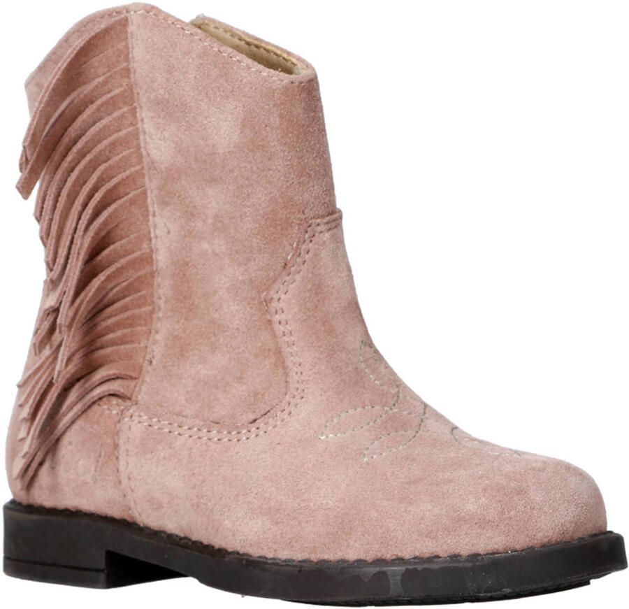 Clic! suède cowboylaarzen lichtroze