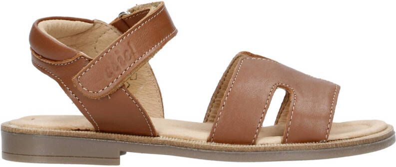 Clic! leren sandalen cognac