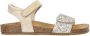 Clic! leren sandalen met glitters beige zilver - Thumbnail 1