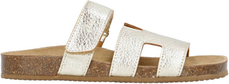 Clic! leren slippers goud