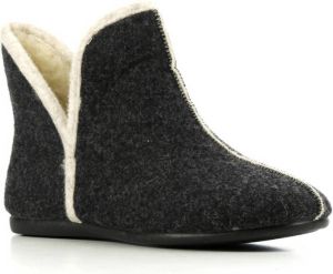 CM Comfort Pantoffels Dames Sloffen Instappers Wol Harde zool Dichte hiel 38650000 Antraciet