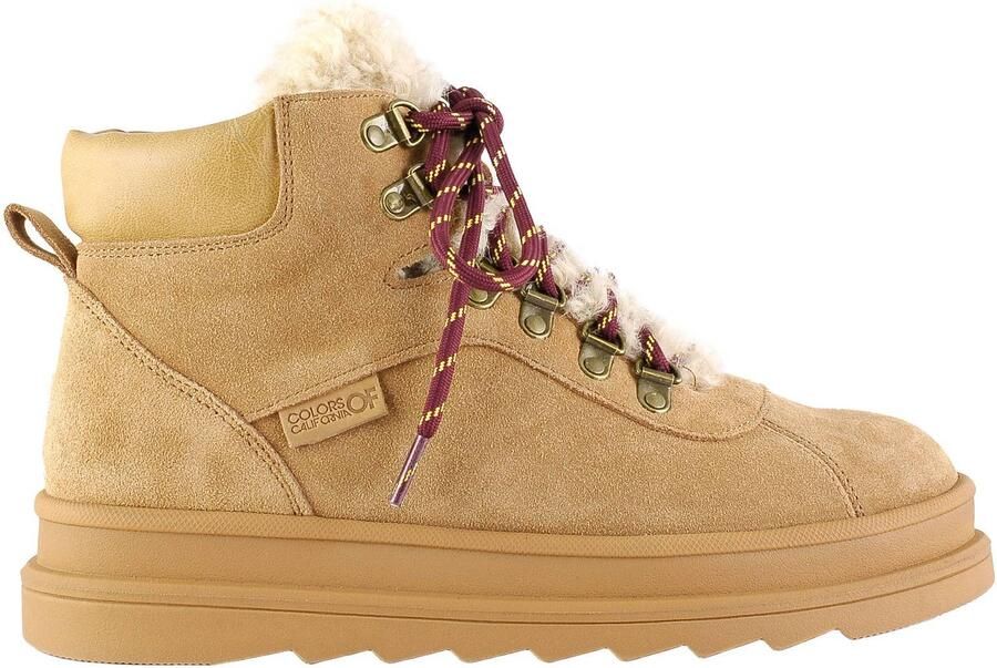 Colors of California Bodie01 suède veterboots met profielzool beige - Foto 1