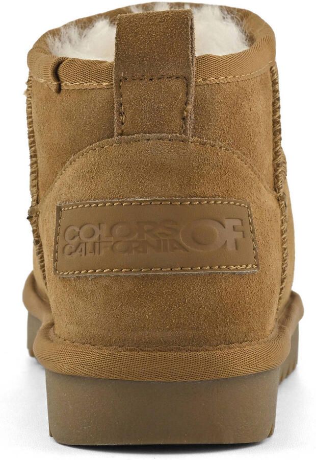 Colors of California Korte Schapenvacht Laarzen In Suède Streetwear Vrouwen