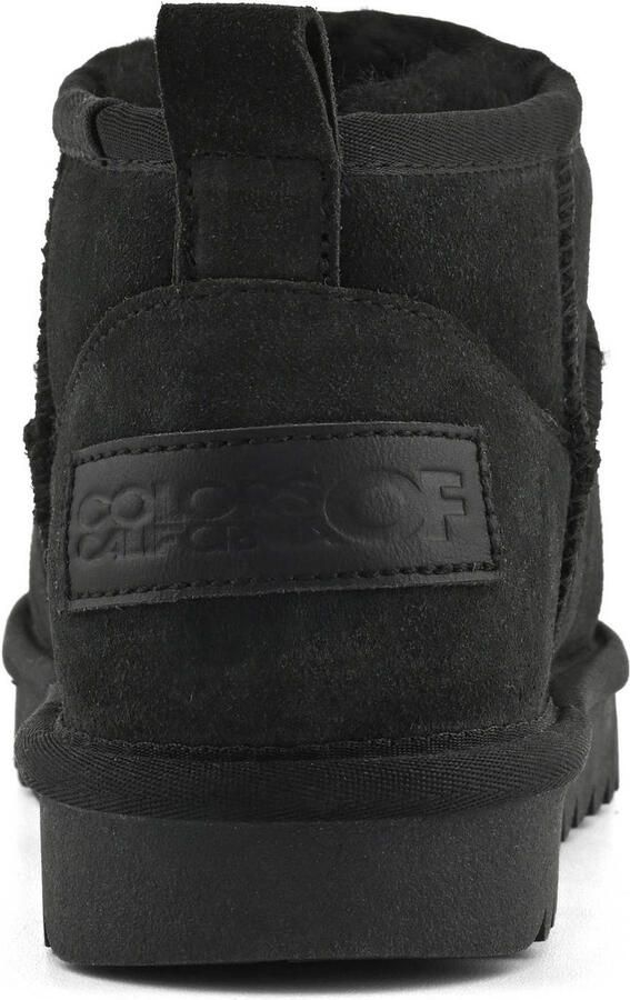 Colors of California gevoerde suède enkelboots zwart