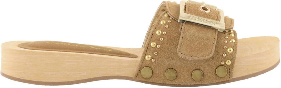 Colors of California HC.BAYLO5 suède slippers lichtbruin