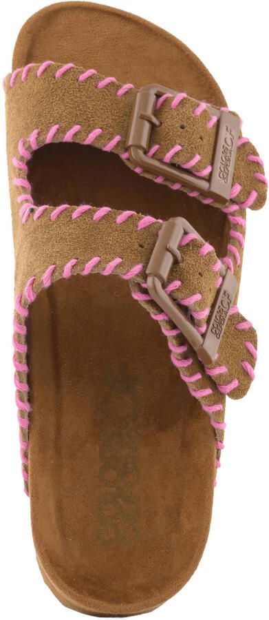 Colors of California HC.BIO301N suède slippers cognac roze - Foto 2