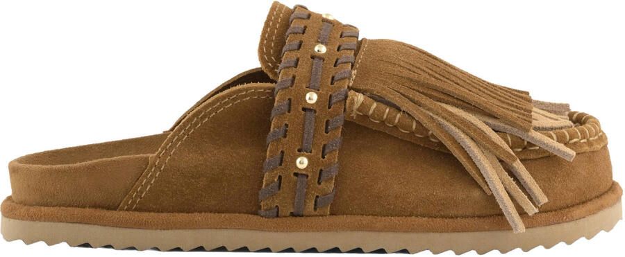 Colors of California HC.BIOW603 suède clogs cognac