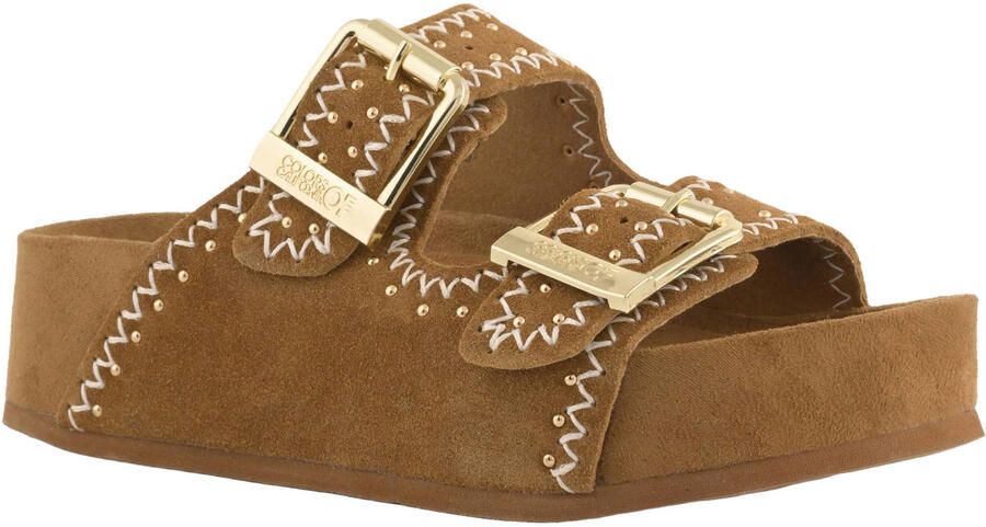 Colors of California HC.DUNE08 suède slippers cognac - Foto 2