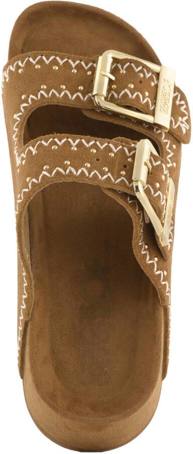 Colors of California HC.DUNE08 suède slippers cognac - Foto 3