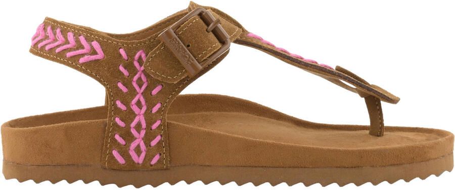 Colors of California suède sandalen cognac roze