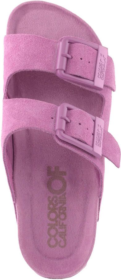 Colors of California suède slippers roze - Foto 2
