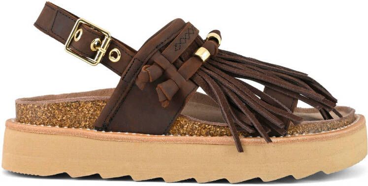 Colors of California HC.Stormy62 leren sandalen donkerbruin
