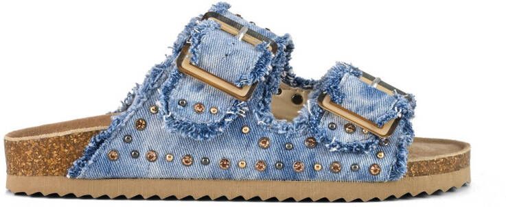 Colors of California Sandalen blauw Denim Dames