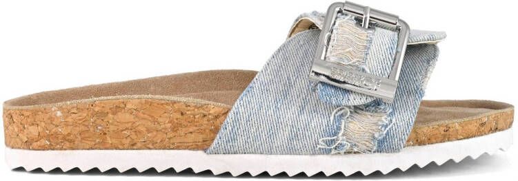 Colors of California Sandalen Monoband sandal cork denim
