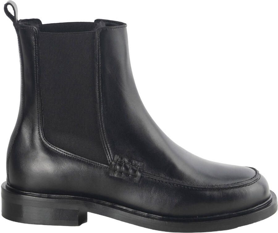 Comma Shoes leren chelsea boots zwart
