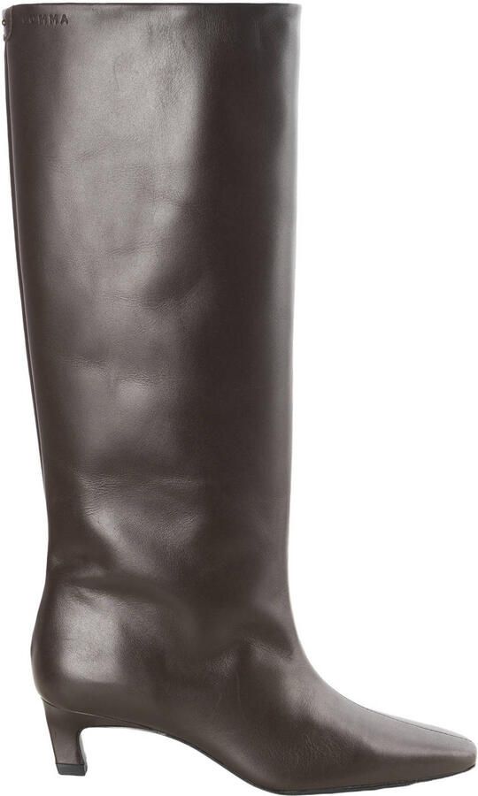 Comma Shoes leren laarzen bruin