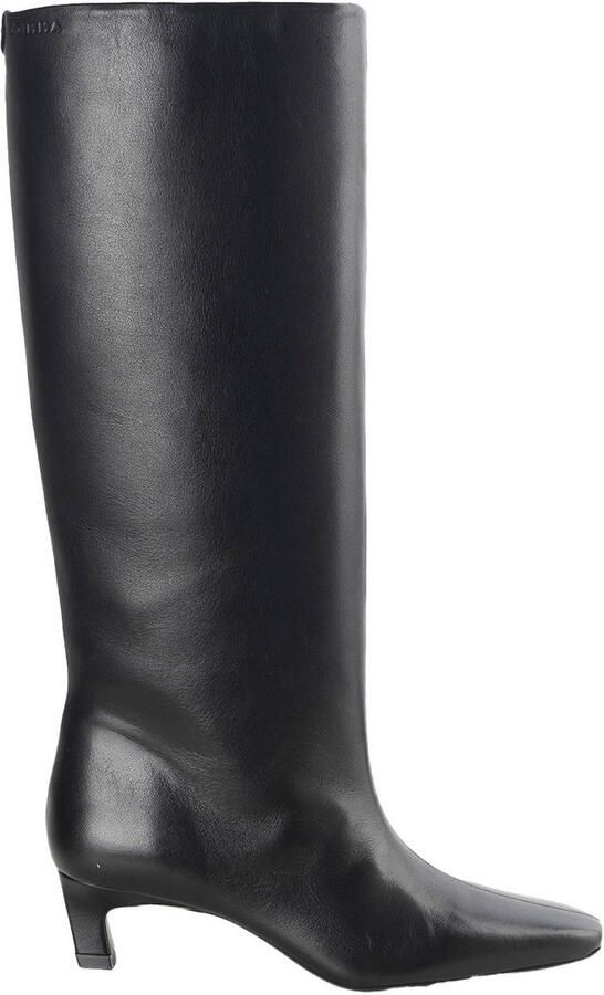 Comma Shoes leren laarzen zwart
