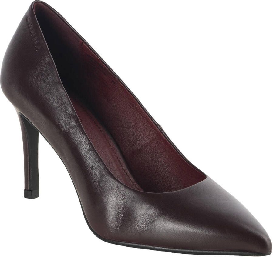 Comma Shoes leren pumps met naaldhak bordeaux - Foto 2