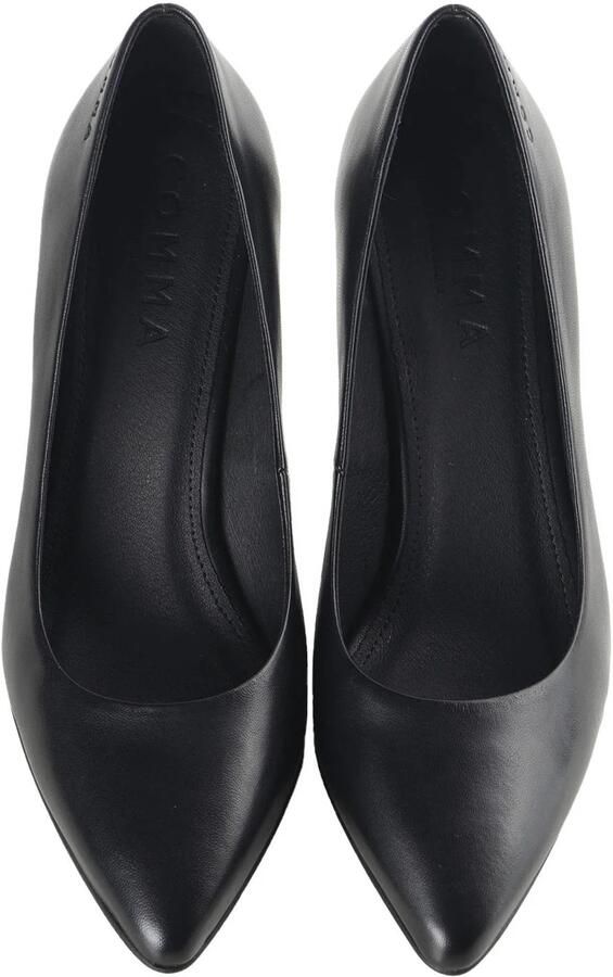 Comma Shoes leren pumps met naaldhak zwart - Foto 3
