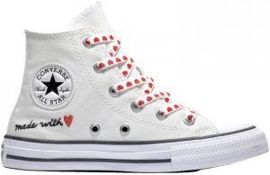 Converse Chuck Taylor All Star HI sneakers wit rood zwart