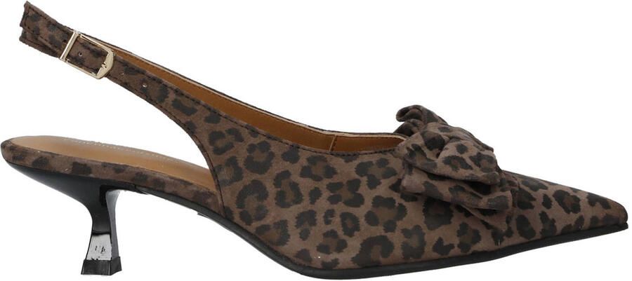 Copenhagen Shoes As You See suède slingback pumps bruin