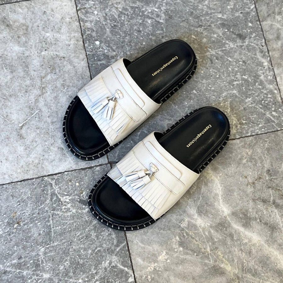 Copenhagen Shoes leren slippers ecru - Foto 2