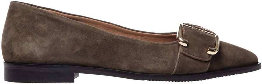 Copenhagen Shoes suède loafers donkergroen