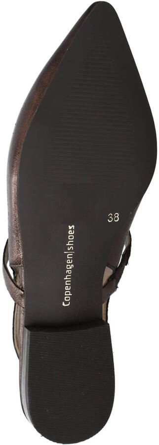 Copenhagen Shoes suède slingback loafers donkerbruin metallic - Foto 3