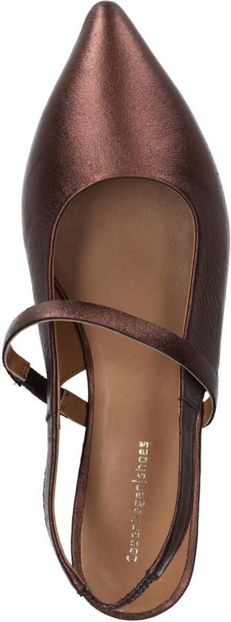 Copenhagen Shoes suède slingback loafers donkerbruin metallic - Foto 2