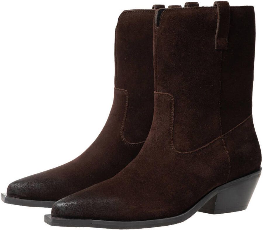 Copenhagen Shoes The Couture Walk S western suède cowboy boots donkerbruin