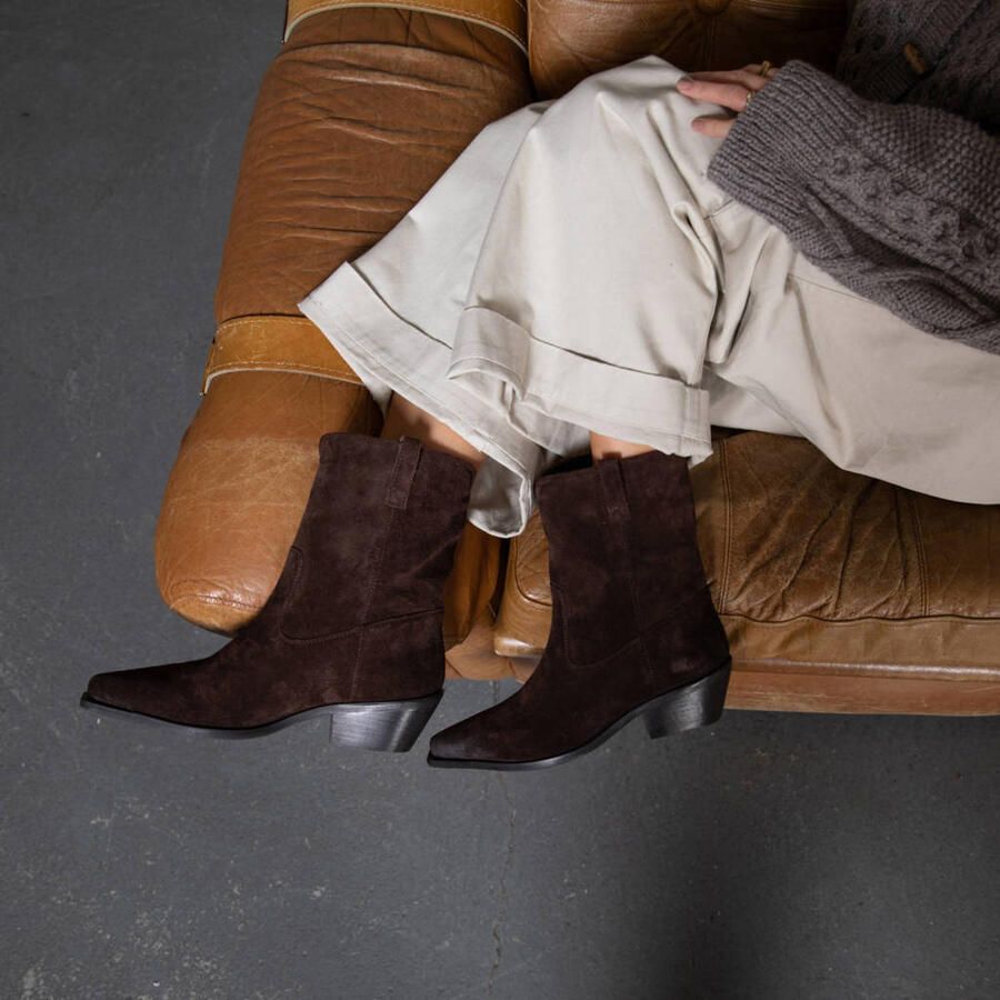 Copenhagen Shoes The Couture Walk S western suède cowboy boots donkerbruin - Foto 3