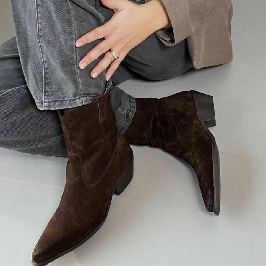 Copenhagen Shoes The Couture Walk S western suède cowboy boots donkerbruin - Foto 3