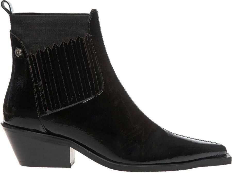 Copenhagen Shoes The Walking Boot Patent western lakleren enkellaarzen zwart