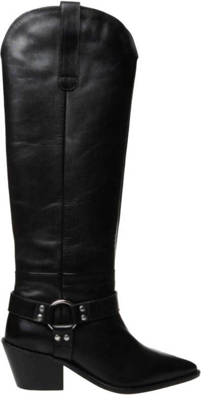 Copenhagen Shoes Divided Vibes leren cowboylaarzen zwart