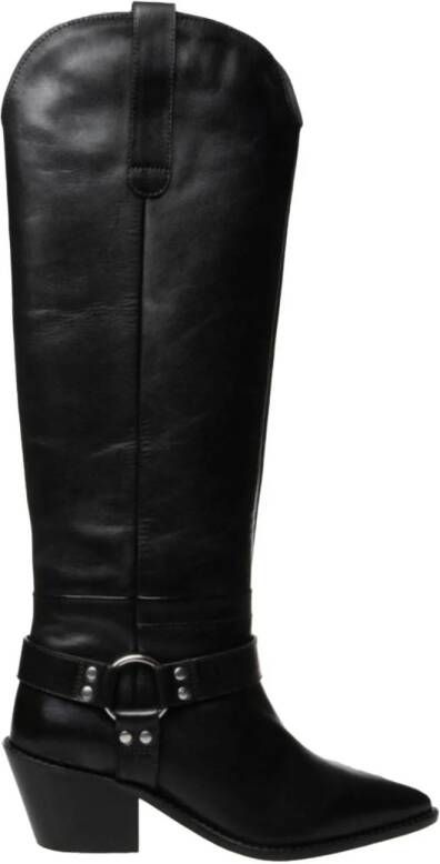 Copenhagen Shoes Divided Vibes leren cowboylaarzen zwart